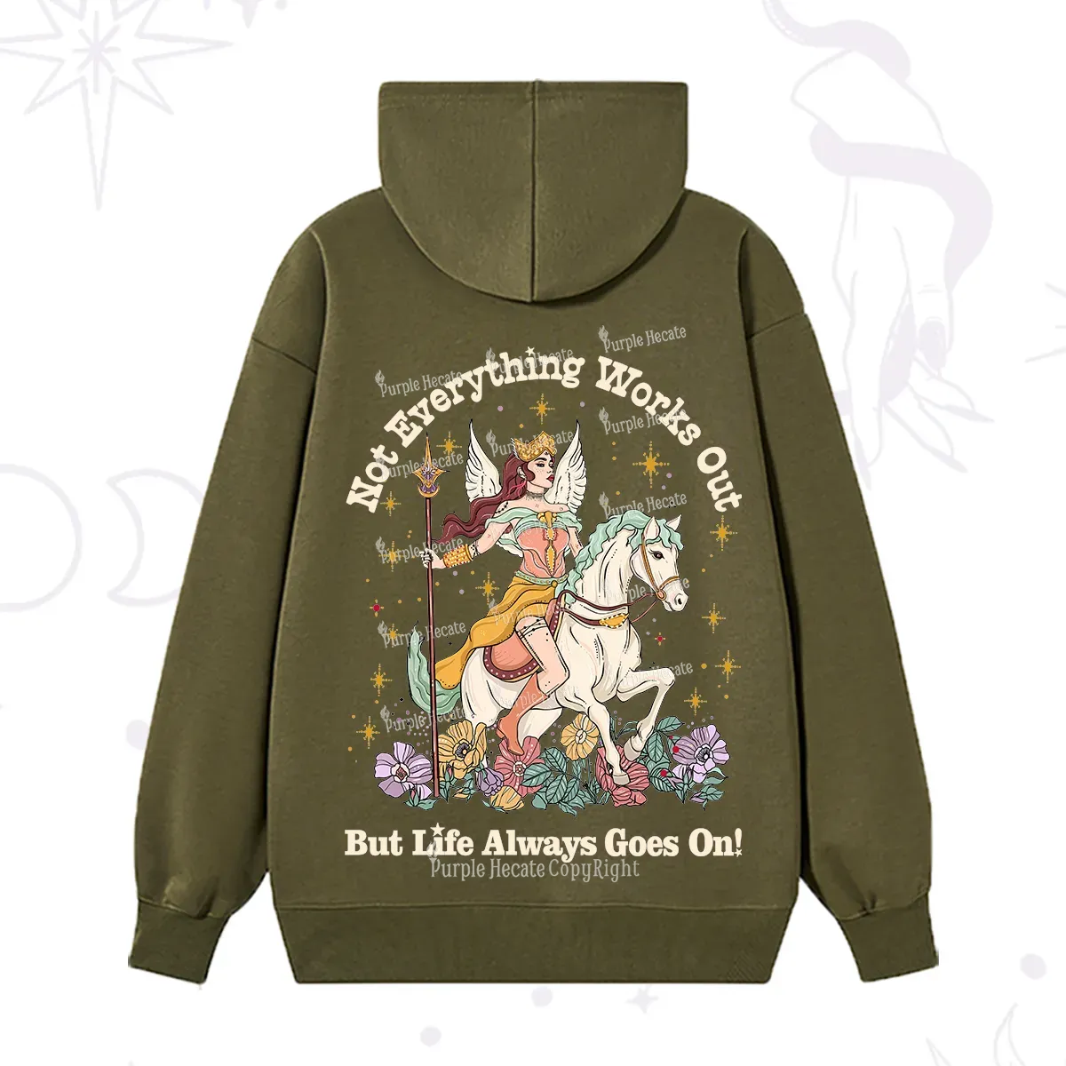 Purplehecate Not Everything Works Out But Life Always Goes On Hoodie
