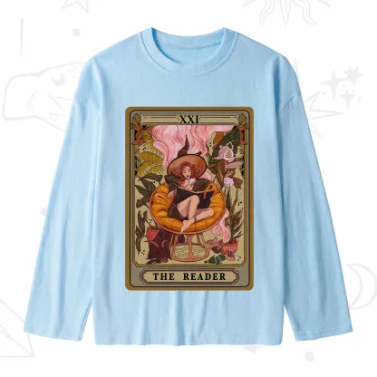 Purplehecate The Reader Tarot Card Slub Long Sleeve T-Shirt
