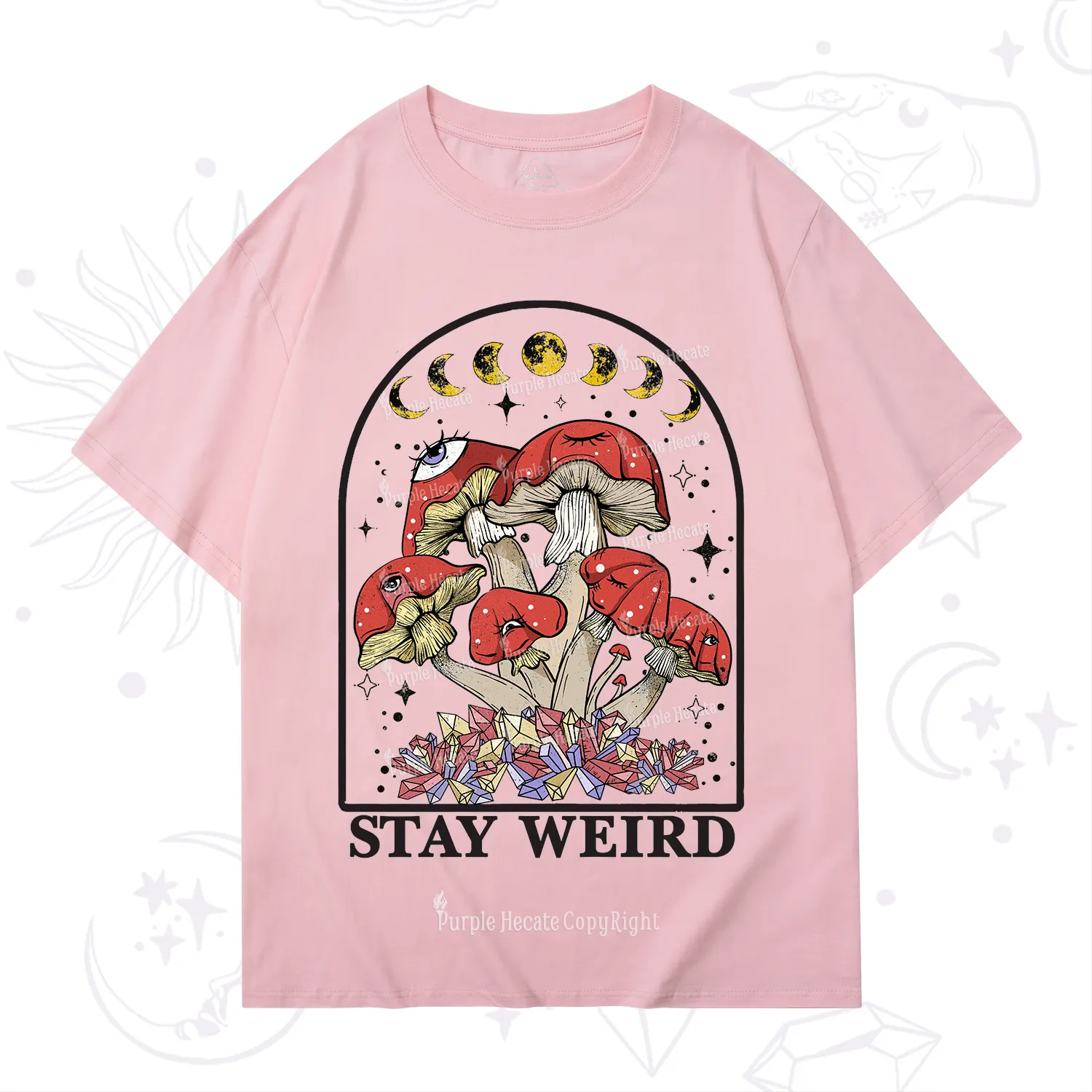 Purplehecate Stay Weird Mushroom T-Shirt