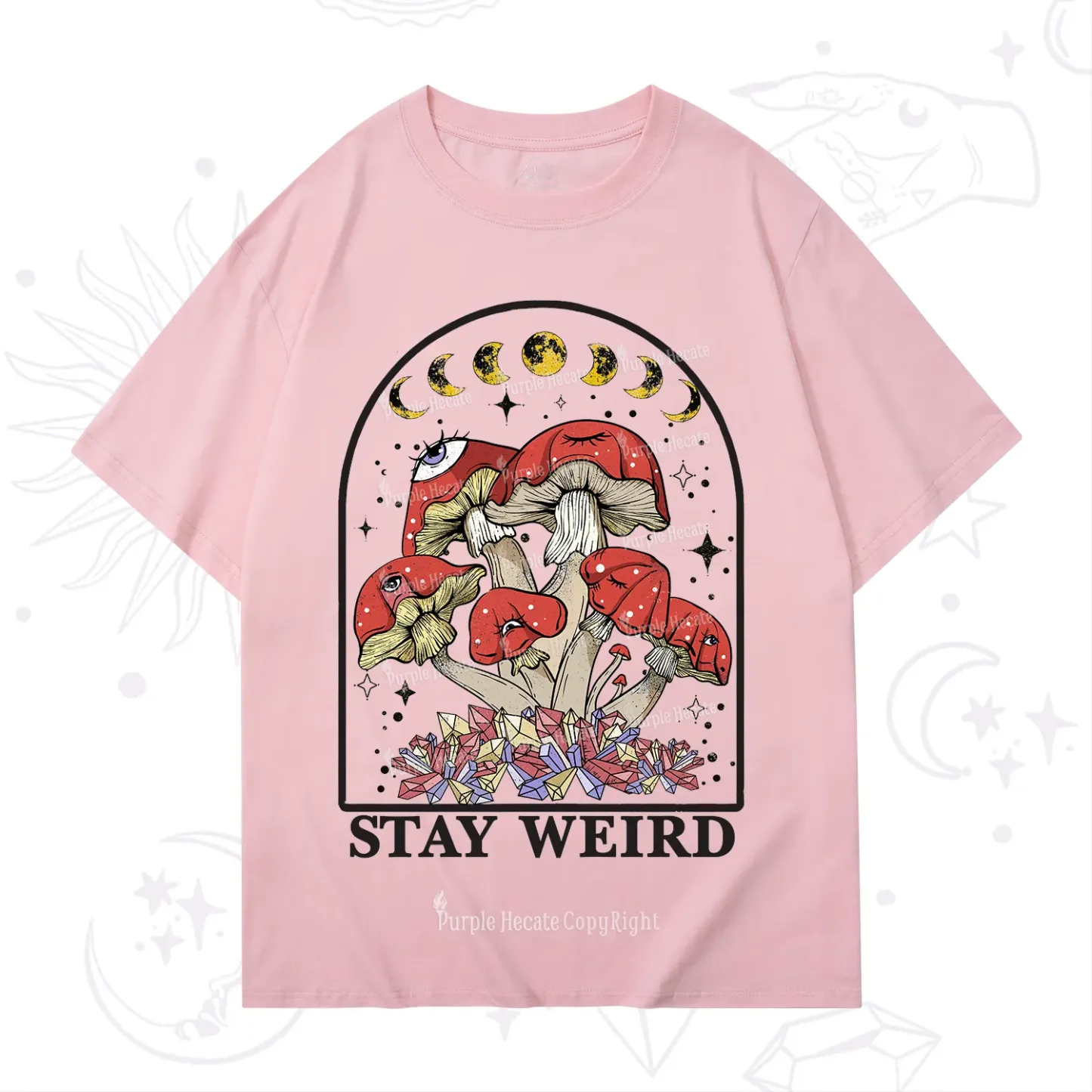 Purplehecate Stay Weird Mushroom T-Shirt