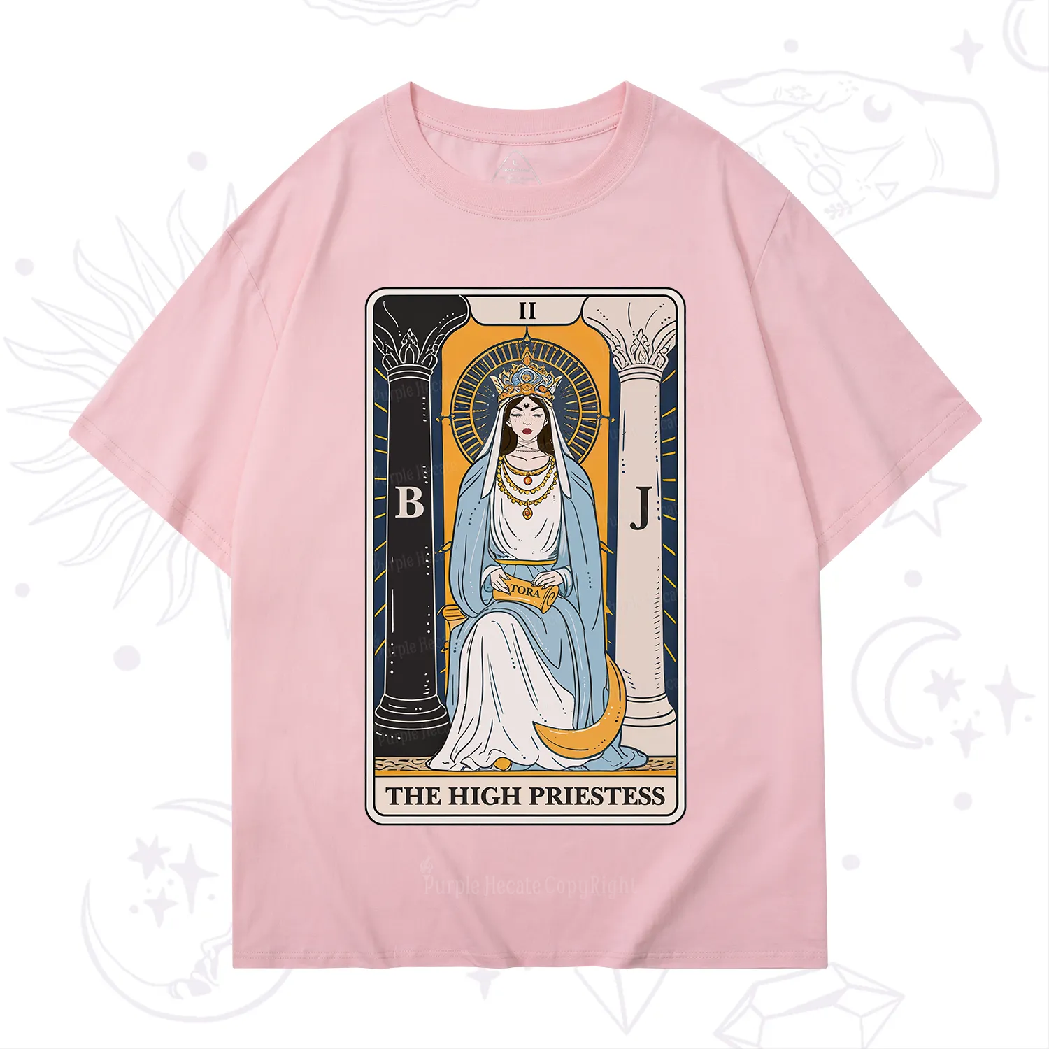 Purplehecate The High Priestess Tarot Card T-Shirt