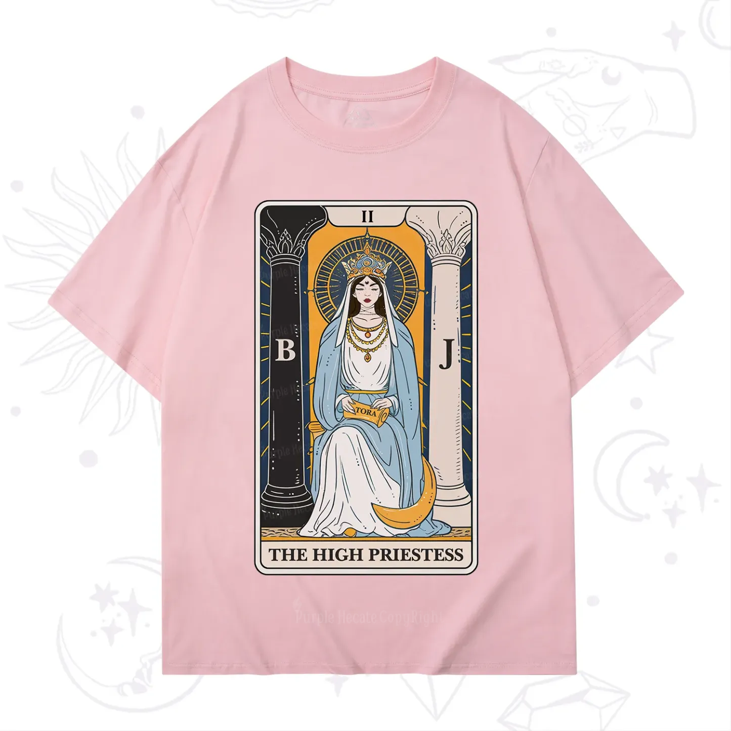 Purplehecate The High Priestess Tarot Card T-Shirt