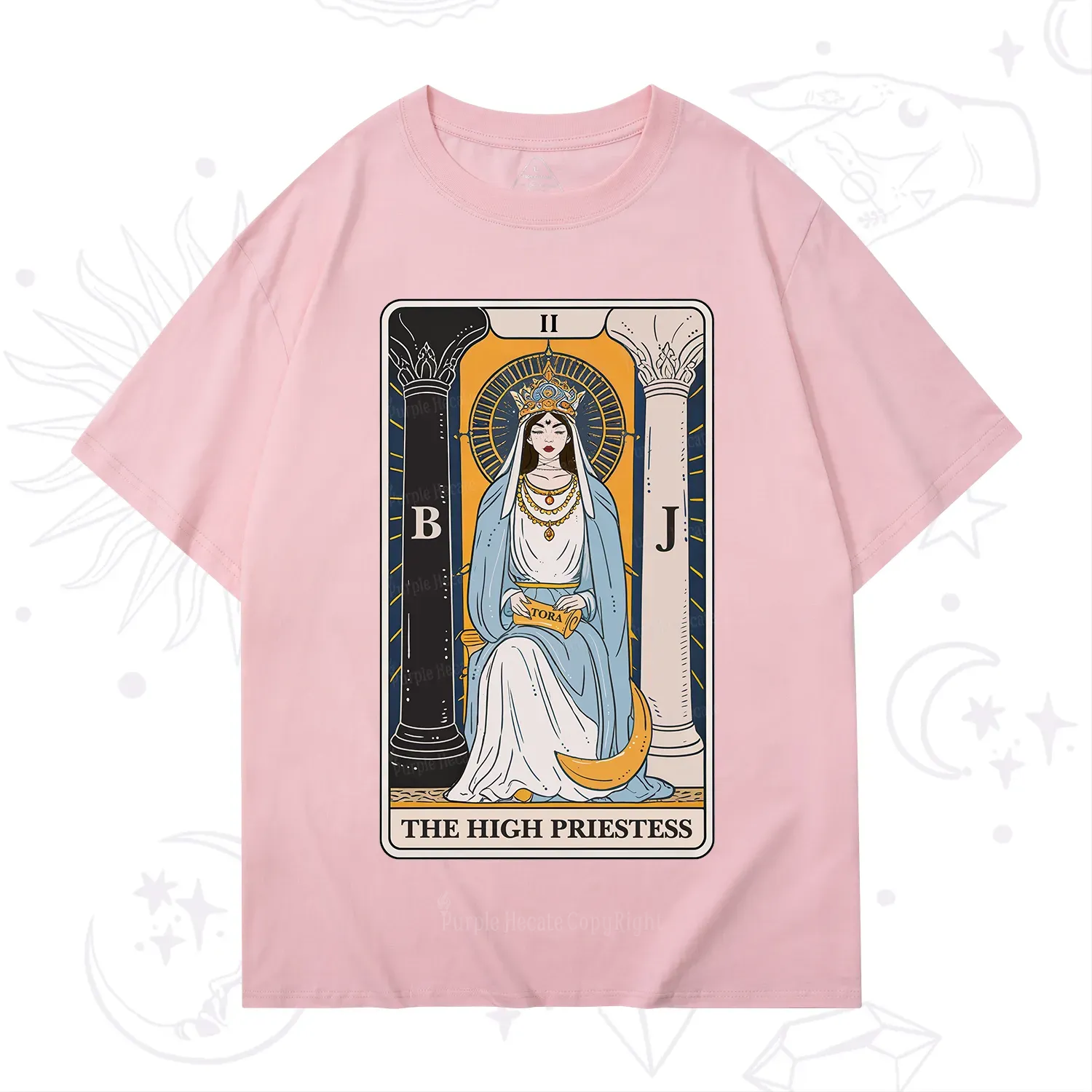 Purplehecate The High Priestess Tarot Card T-Shirt