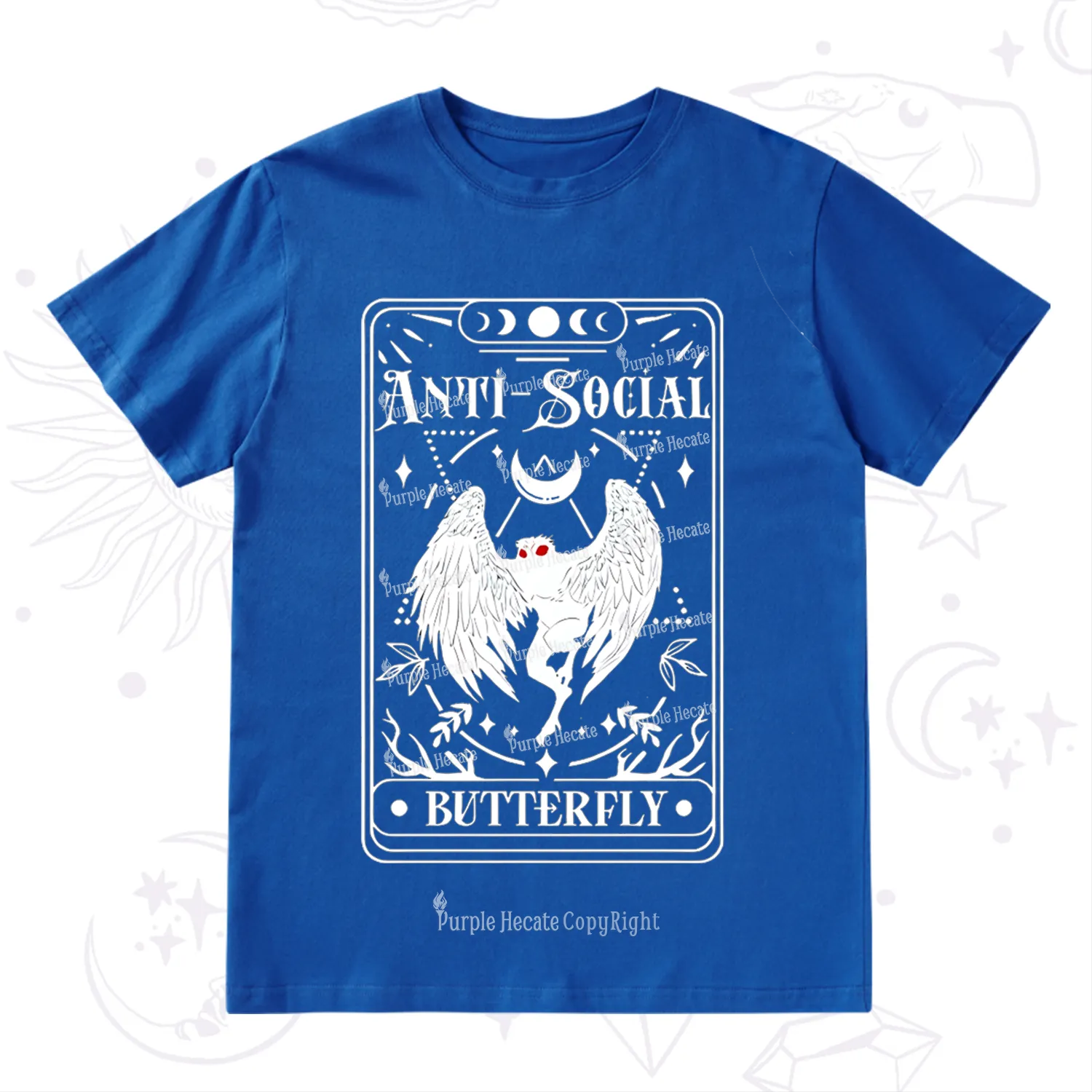 Purplehecate The Antisocial Butterfly Oracle Card T-Shirt