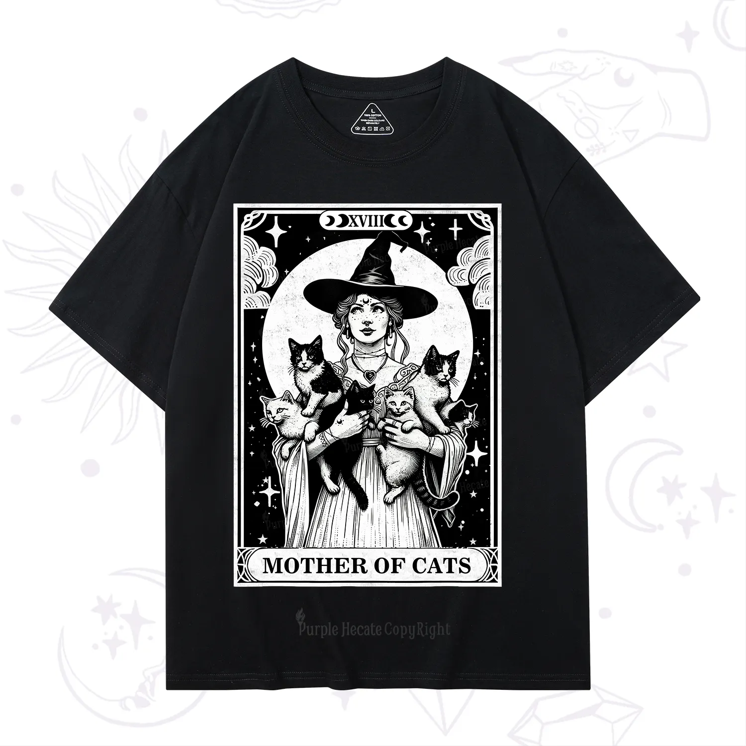 Purplehecate The Mother of Cats Tarot T-Shirt