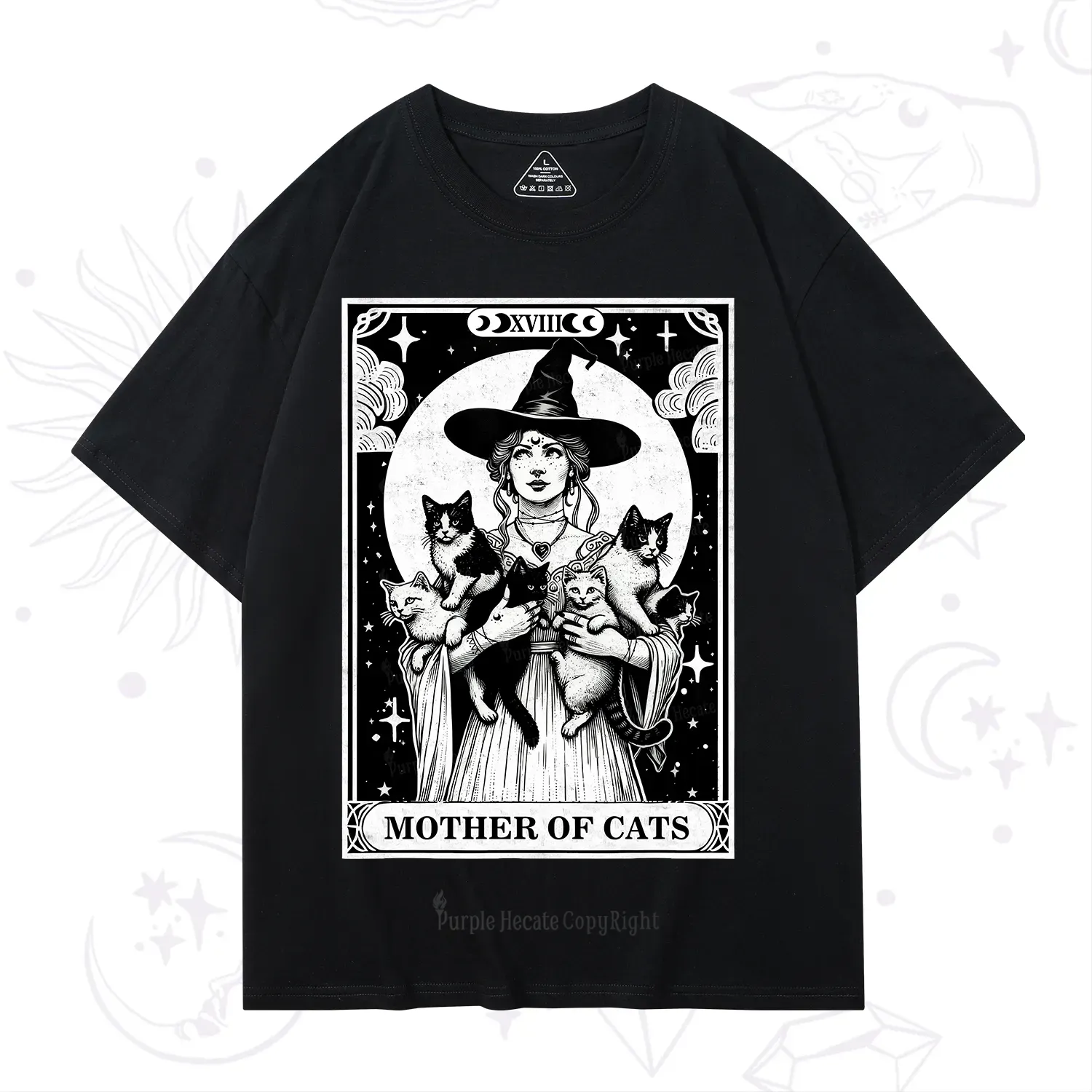 Purplehecate The Mother of Cats Tarot T-Shirt