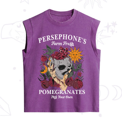 Purplehecate Persephone's Farm Fresh Pomegranates Pick Your Own Vintage Washed Tank