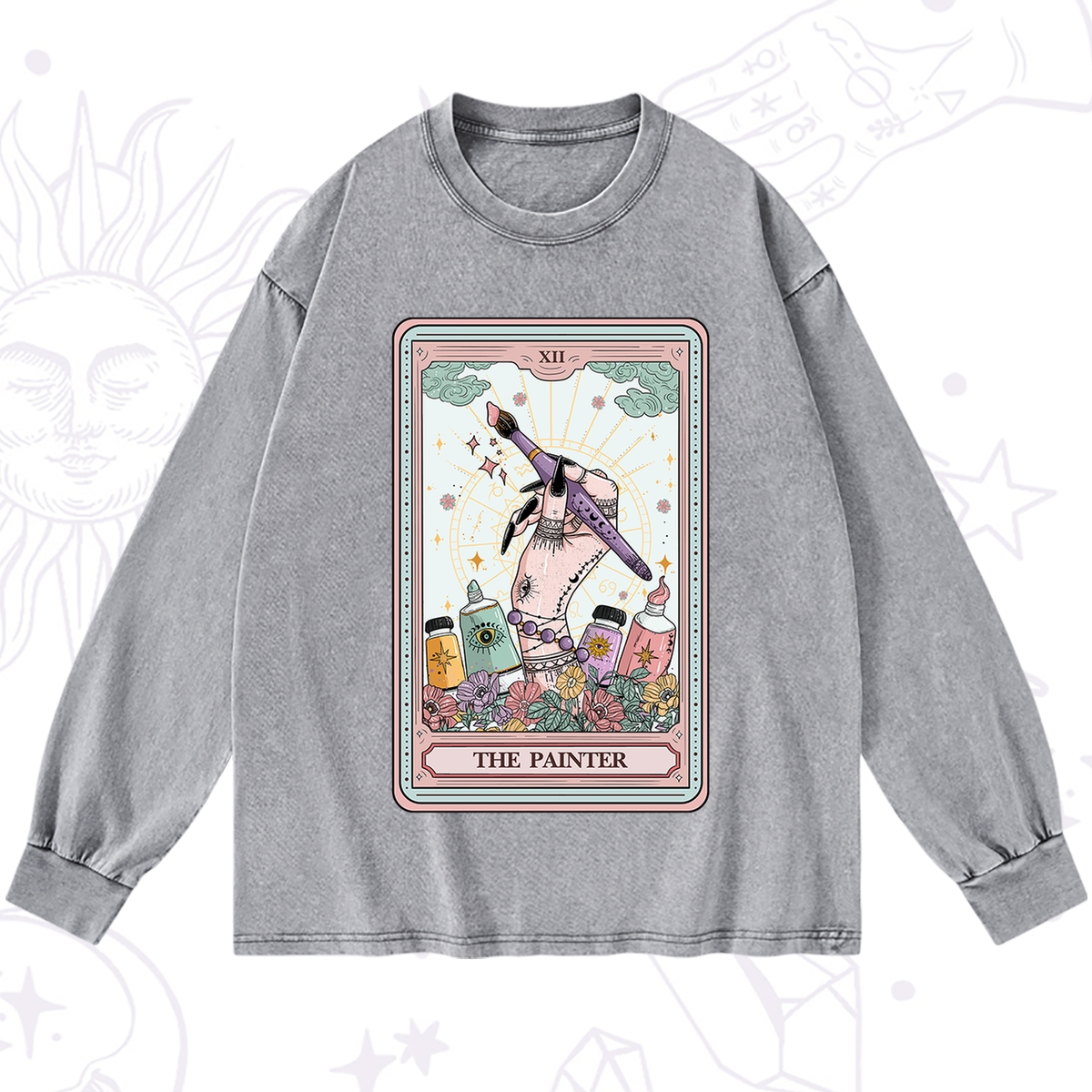 Purplehecate The Painter Tarot Washed Long Sleeve Shirt