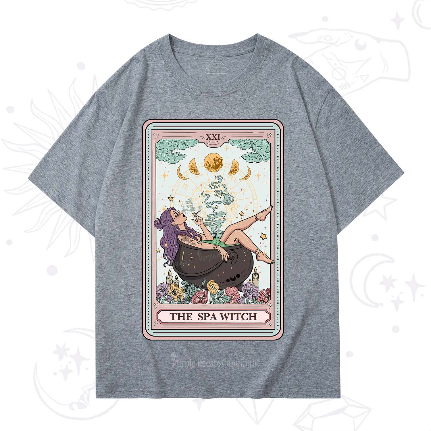 Purplehecate The Spa Witch Tarot Card T-Shirt