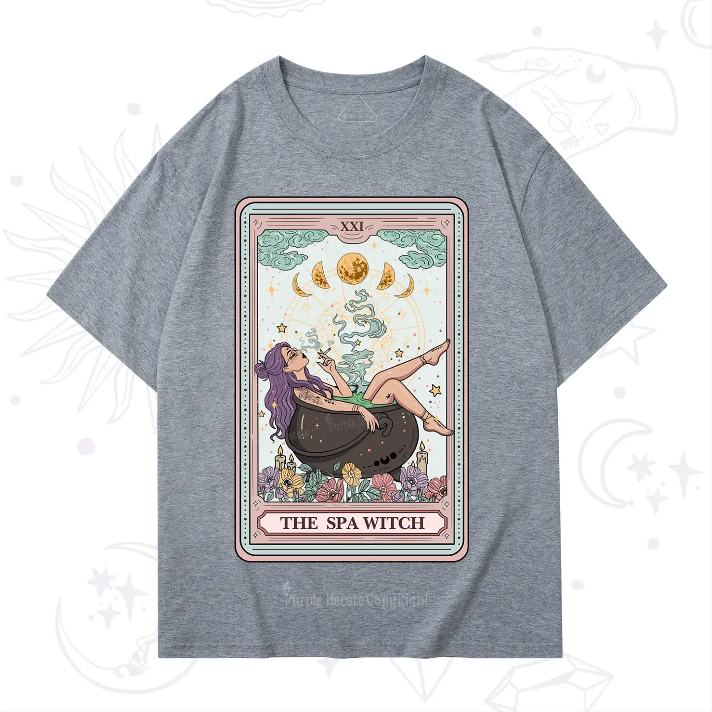 Purplehecate The Spa Witch Tarot Card T-Shirt