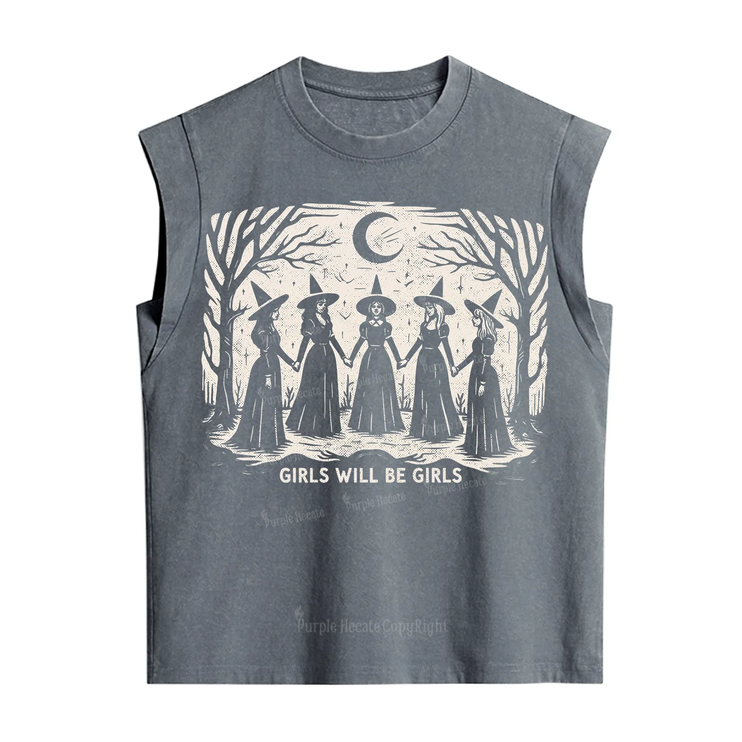 Purplehecate Girls Will Be Girls Vintage Washed Tank