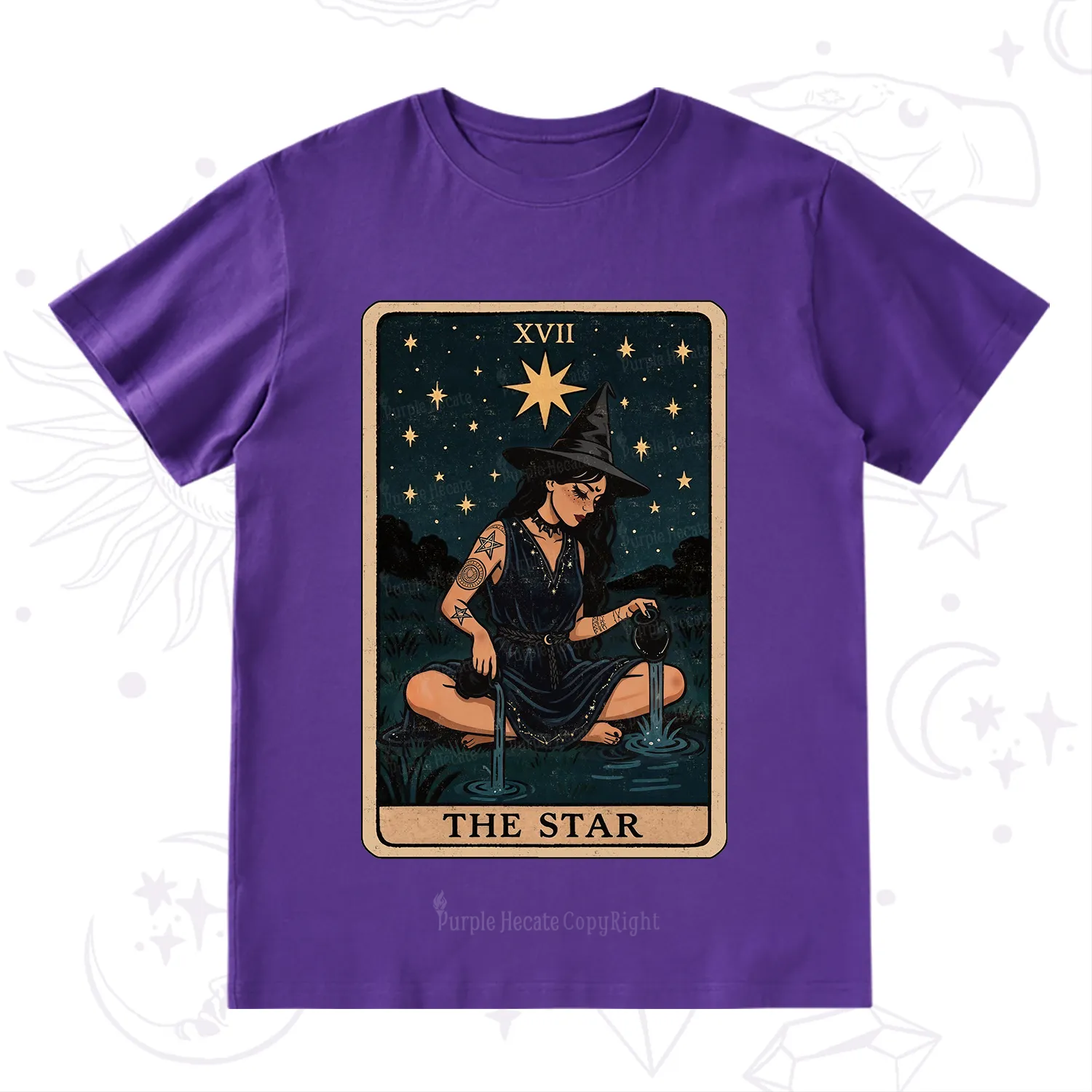 Purplehecate The Star Witch Tarot T-Shirt