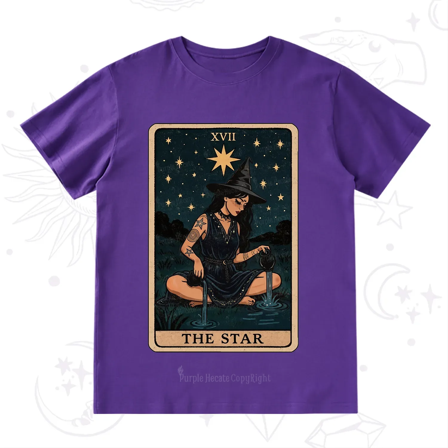 Purplehecate The Star Witch Tarot T-Shirt