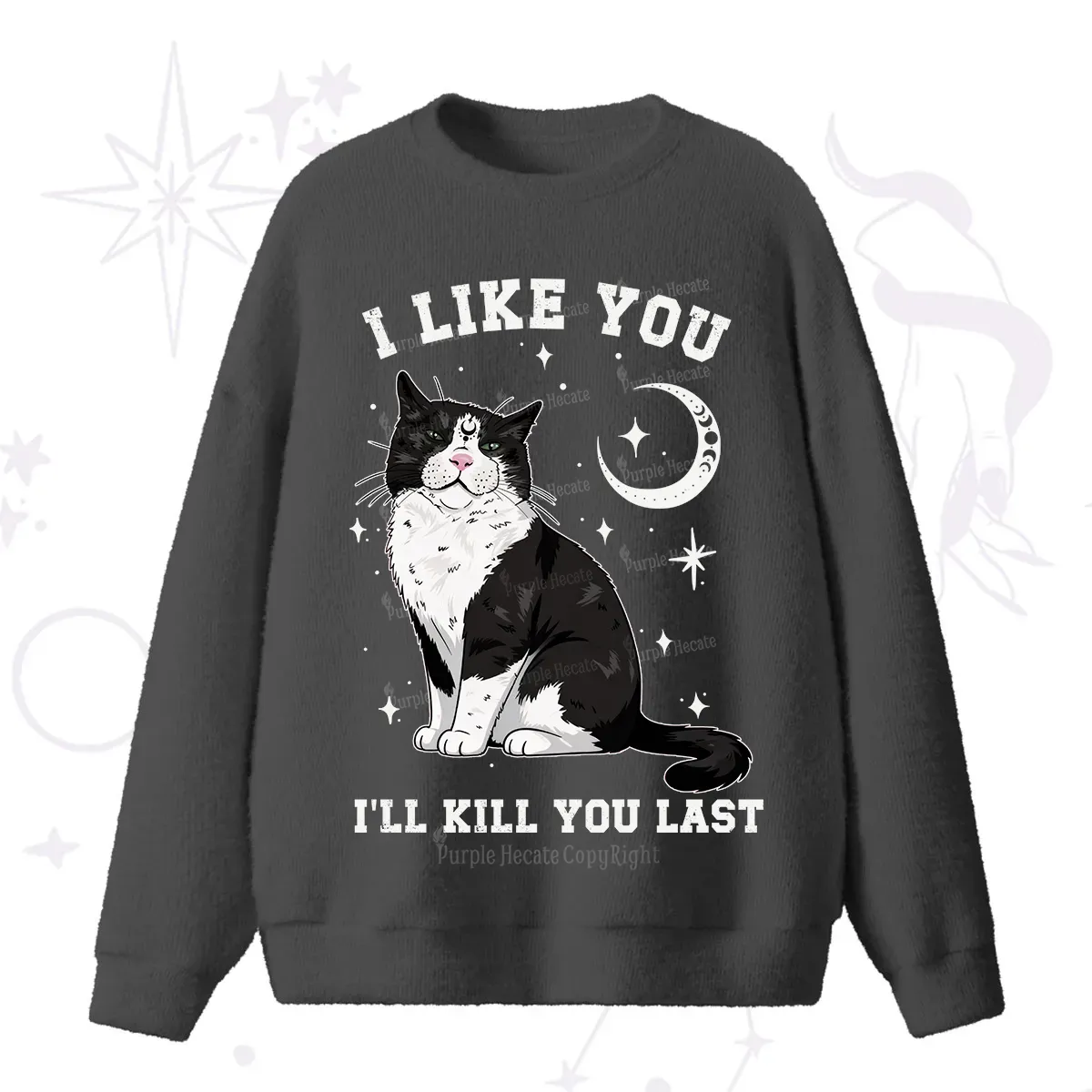 Purplehecate I Like You I'll Kill You Last Fuzzy Ugly Sweater