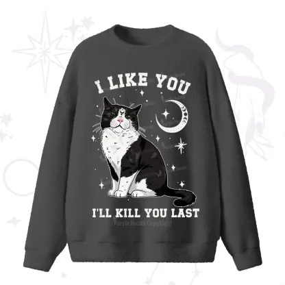 Purplehecate I Like You I'll Kill You Last Fuzzy Ugly Sweater