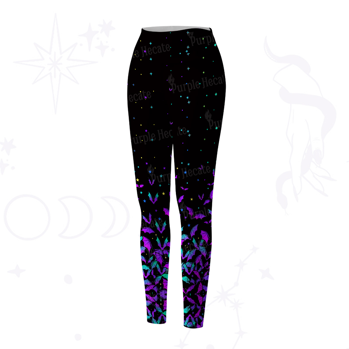 Purplehecate Rainbow Bat Yoga Pants