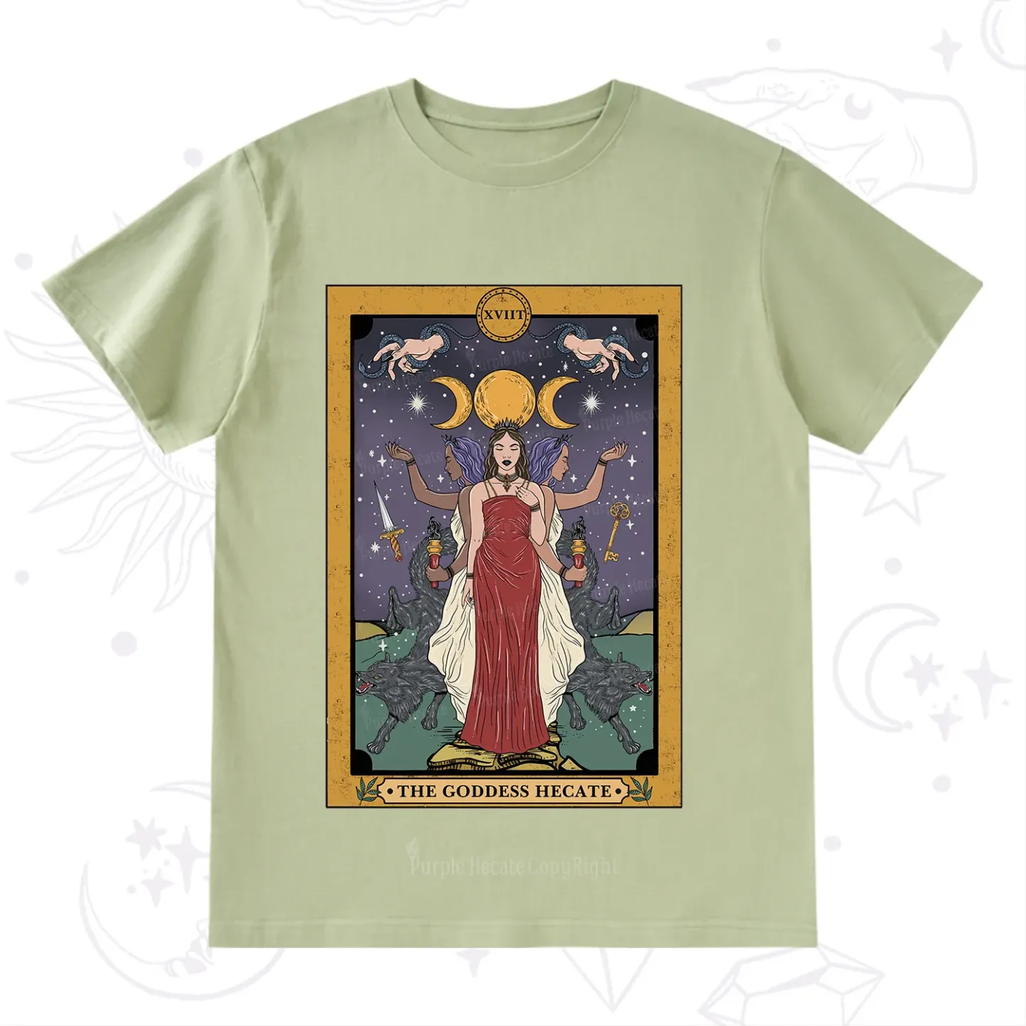 Purplehecate The Goddess Hecate Tarot T-Shirt