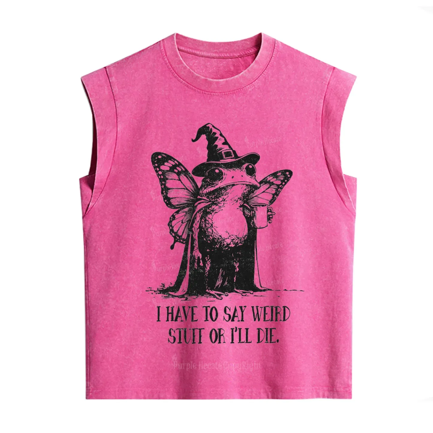 Purplehecate I Have to Say Weird Stuff Or I'll Die Vintage Washed Tank