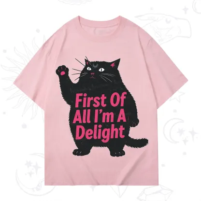 Purplehecate First Of All I'm A Delight Cat T-Shirt