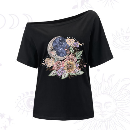 Purplehecate Let It Be One-Shoulder T-Shirt