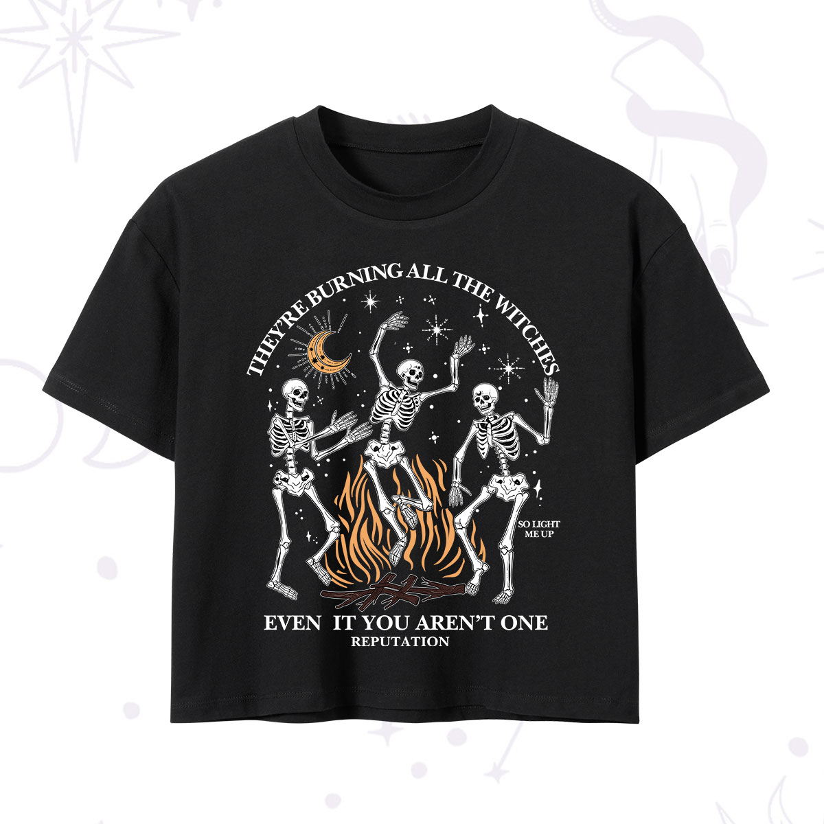 Purplehecate They're Burning All The Witches Even If You Aren't One Crop T-Shirt