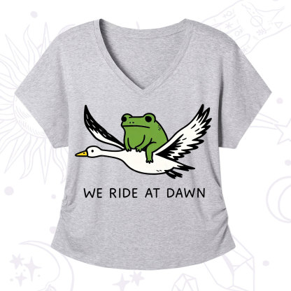 Purplehecate We Ride at Dawn V-Neck T-Shirt