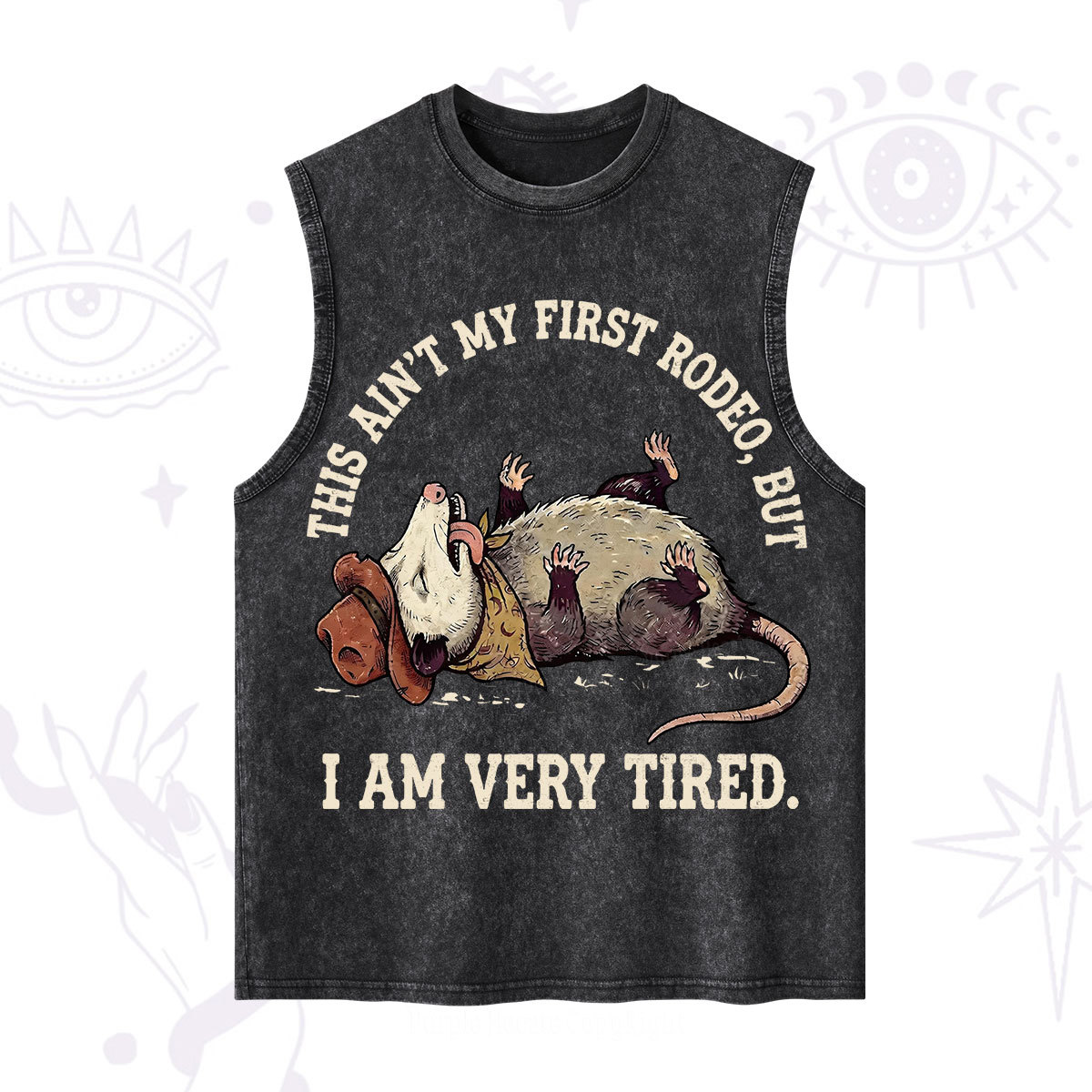Purplehecate This Ain't My First Rodeo Washed Tank
