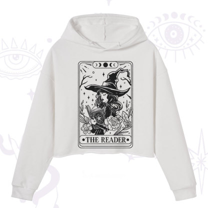 Purplehecate The Witch Reader Tarot Crop Hoodie