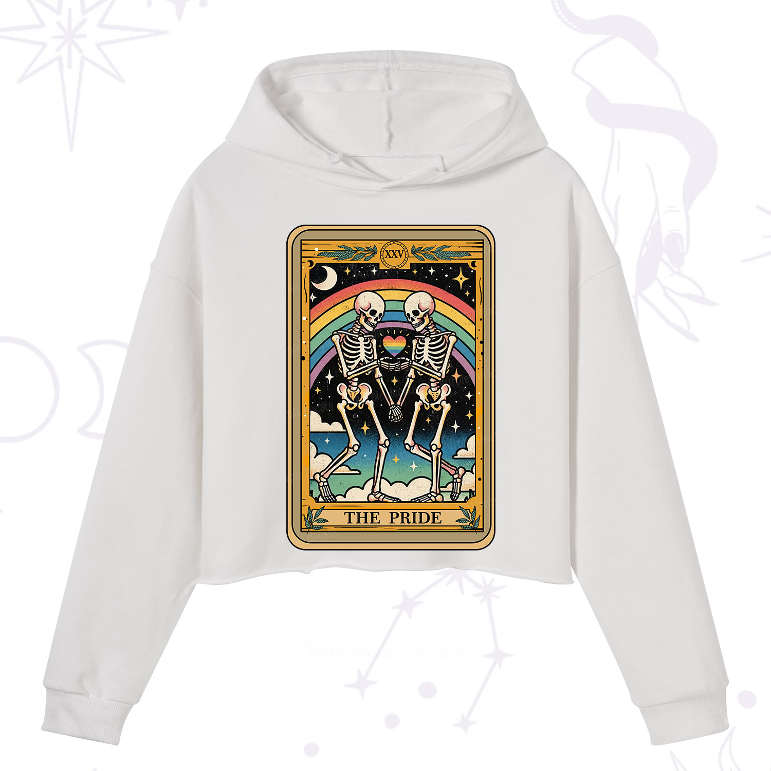 Purplehecate The Pride Tarot Crop Hoodie