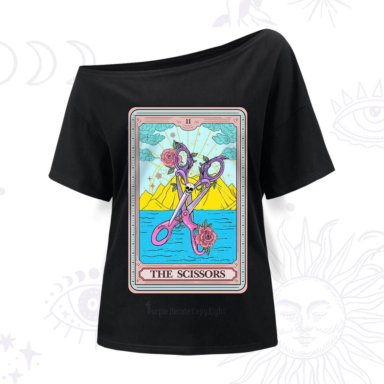 Purplehecate The Scissor Tarot Pride One Shoulder T-Shirt