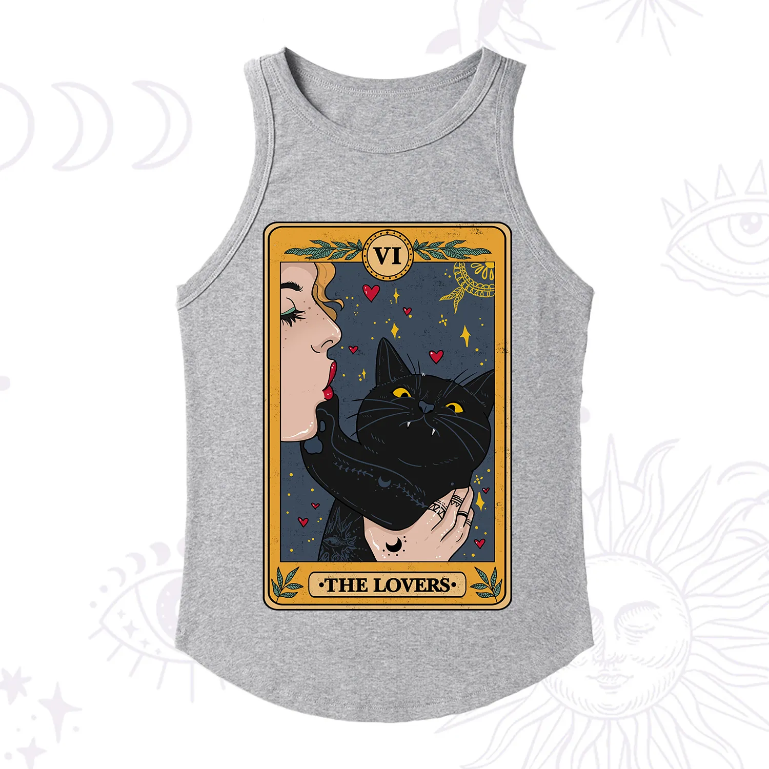 Purplehecate The Lovers Cat Tarot Racerback Tank Top