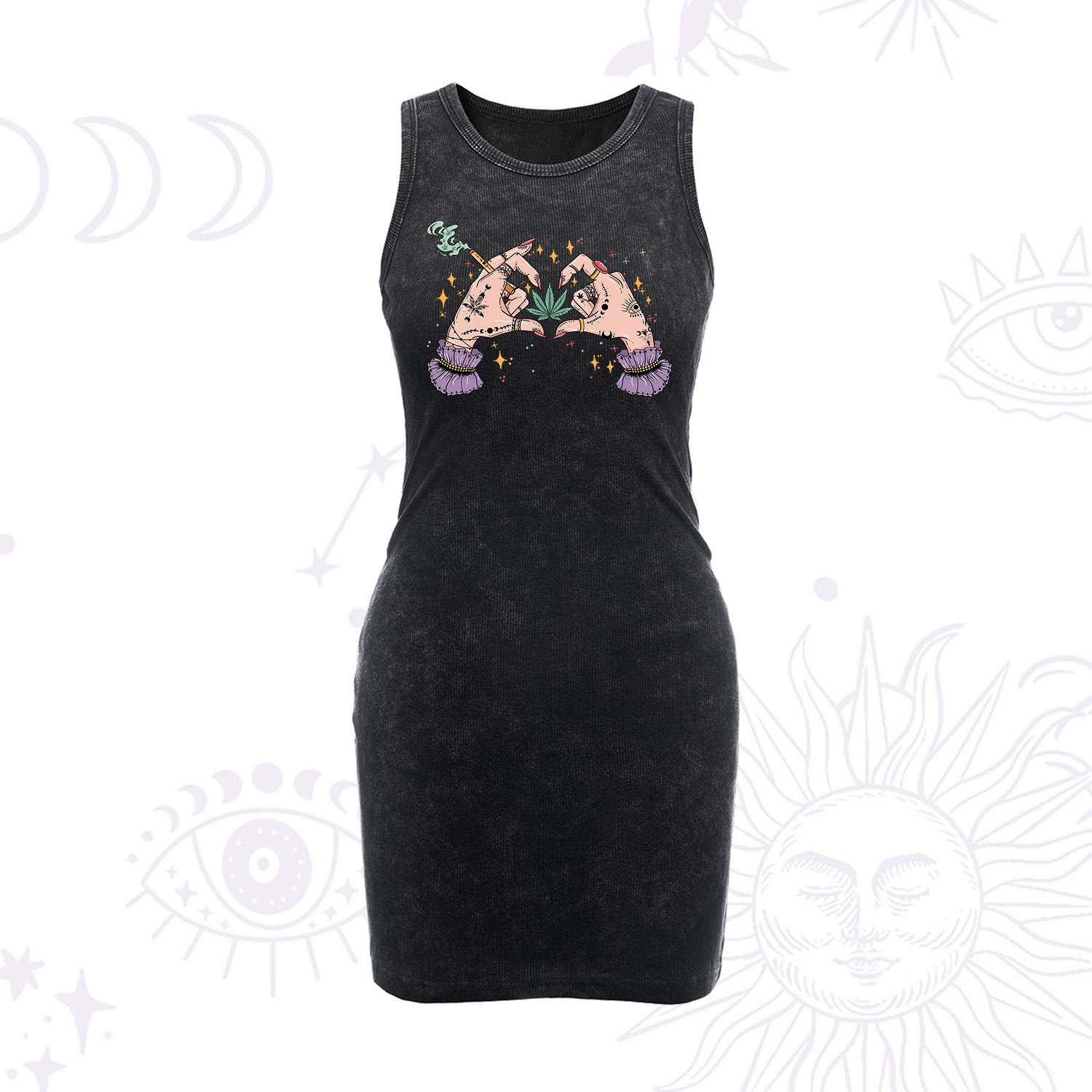 Purplehecate You're Never Alone If You Have Weed Vintage Bodycon Tank Dress