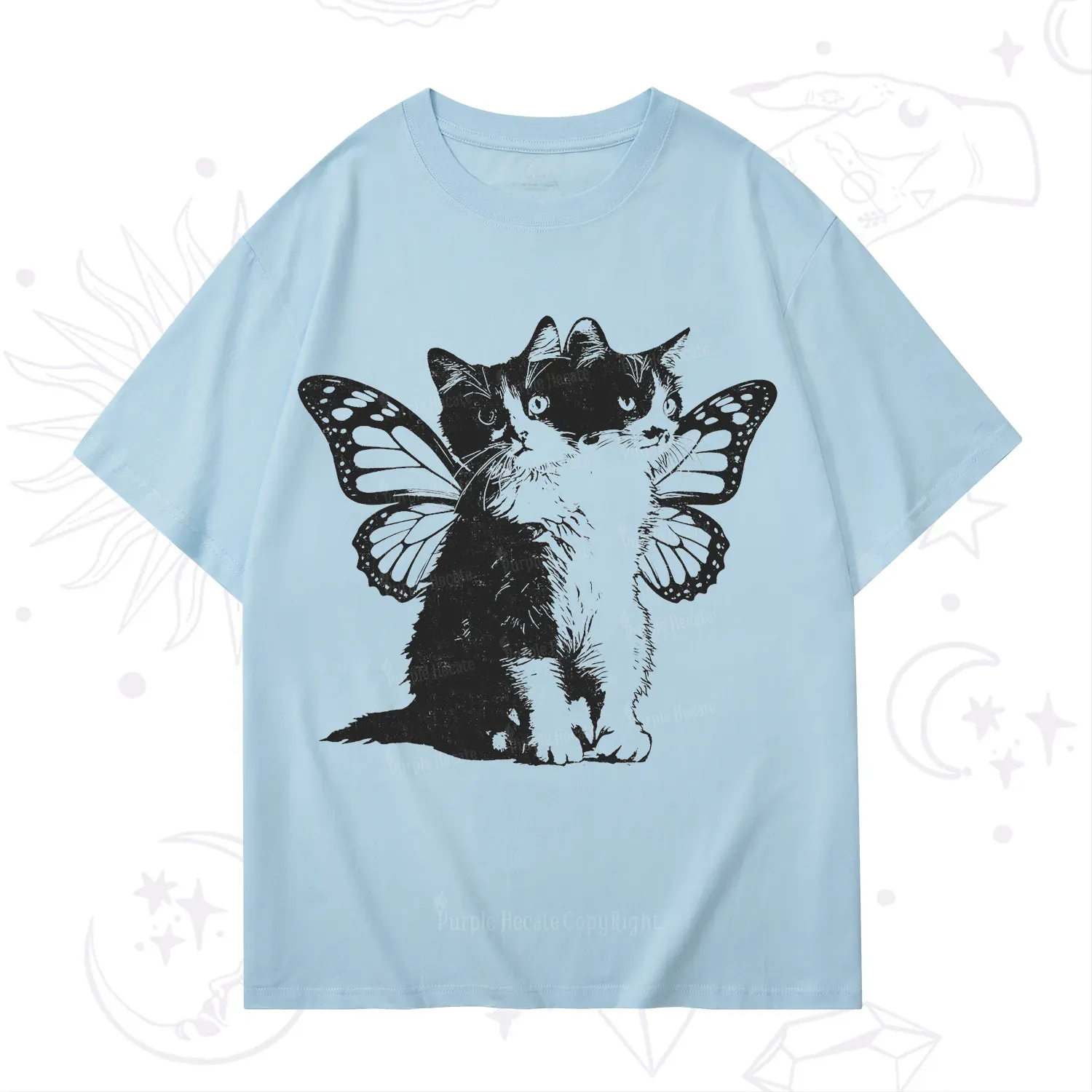 Purplehecate Mystery Butterfly Cat T-Shirt