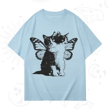 Purplehecate Mystery Butterfly Cat T-Shirt