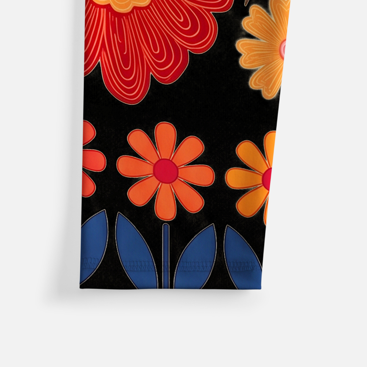 Purplehecate Retro Bloom Folk Floral Yoga Pants