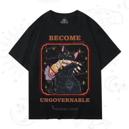 Purplehecate Become Ungovernable Cat T-Shirt