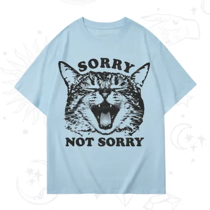 Purplehecate Sorry Not Sorry Funny Cat T-Shirt