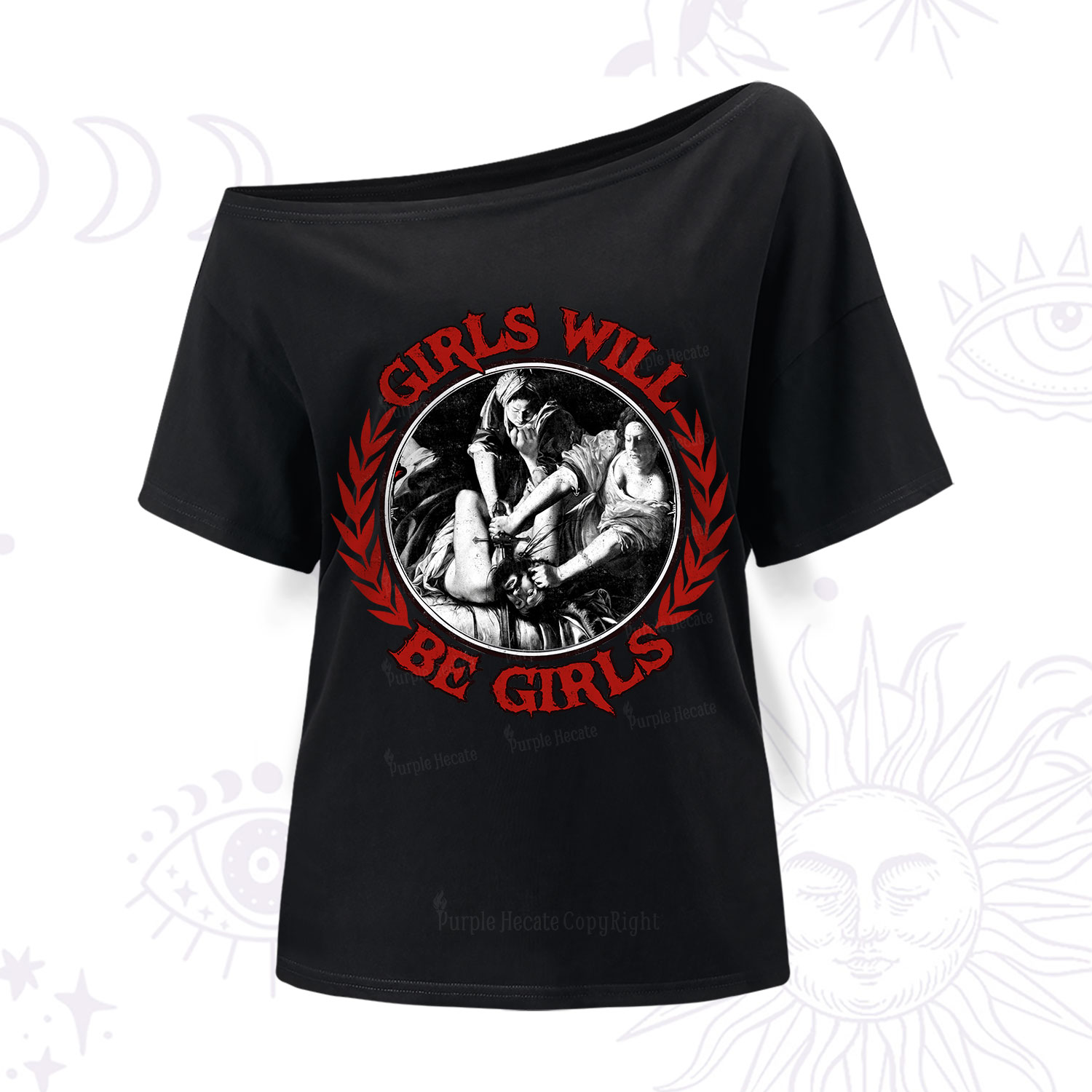 Purplehecate Girls Will Be Girls Witch One Shoulder T-Shirt