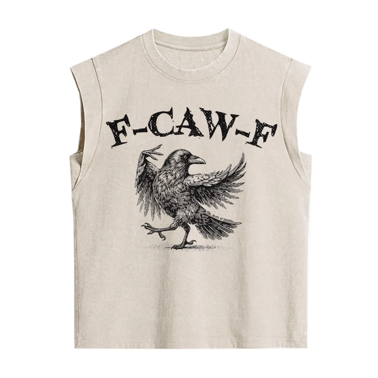 Purplehecate F-caw-f Crow Vintage Washed Tank