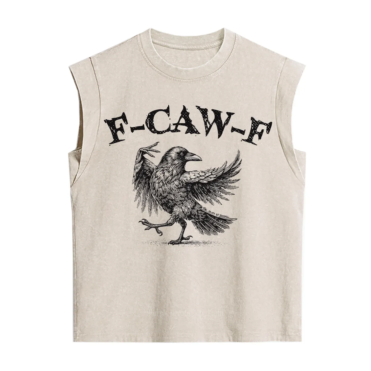 Purplehecate F-caw-f Crow Vintage Washed Tank