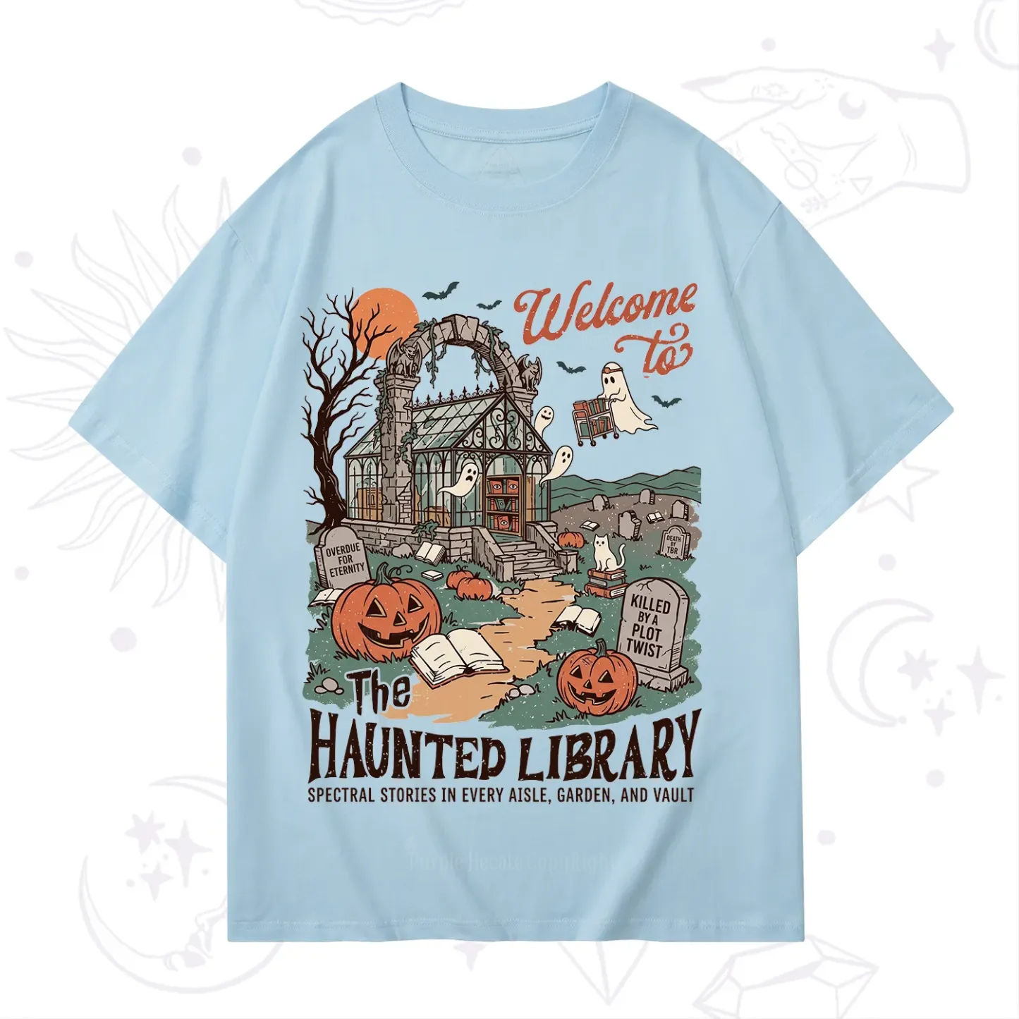 Purplehecate Welcome to the Haunted Library T-Shirt