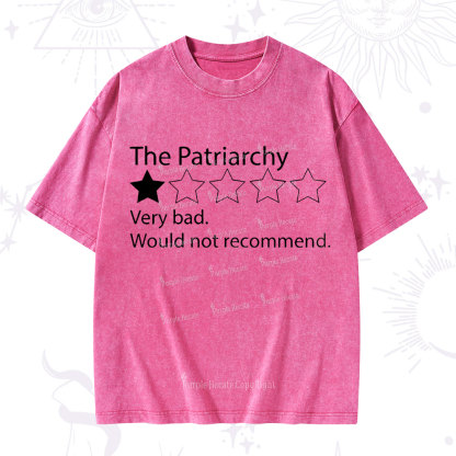 Purplehecate The Patriarchy Bad Review Washed T-Shirt