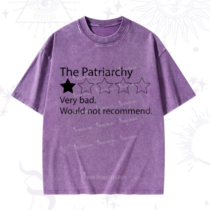 Purplehecate The Patriarchy Bad Review Washed T-Shirt