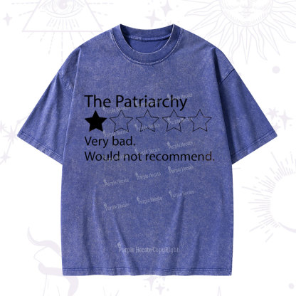 Purplehecate The Patriarchy Bad Review Washed T-Shirt