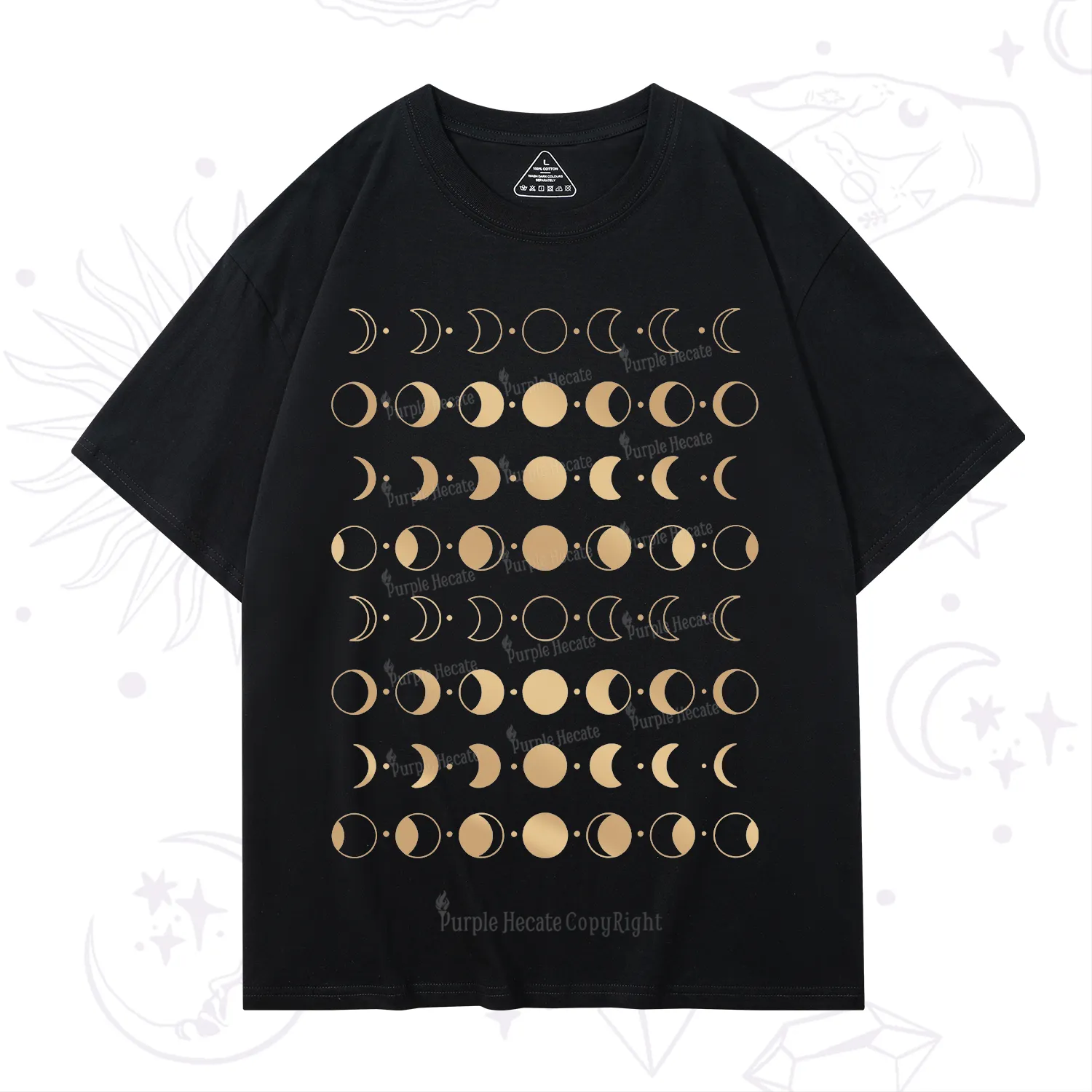 Purplehecate Phases Of Moon T-Shirt