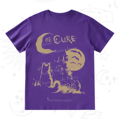 Purplehecate Goth Moon Cat Post-Punk T-Shirt
