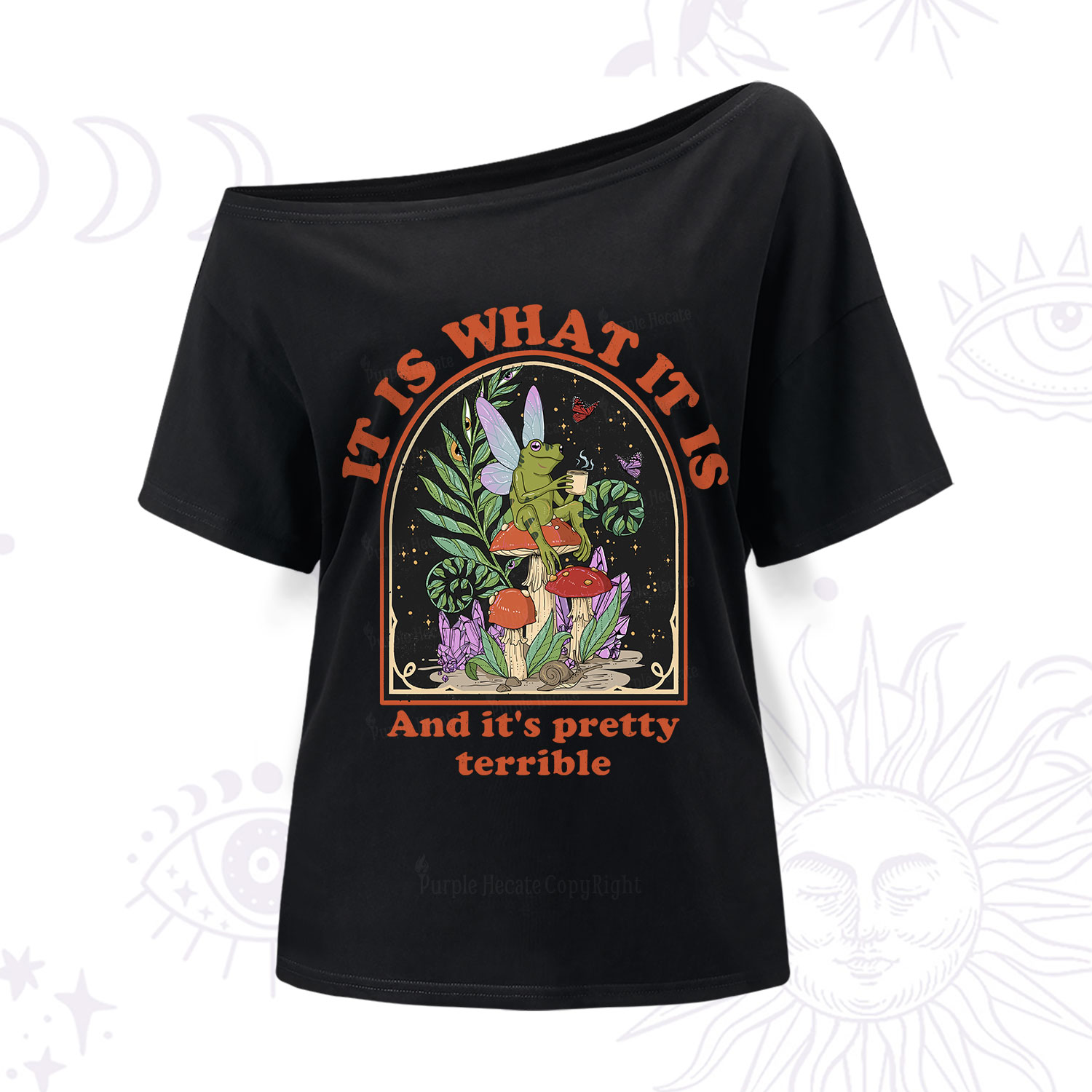 Purplehecate It Is What It Is One Shoulder T-Shirt