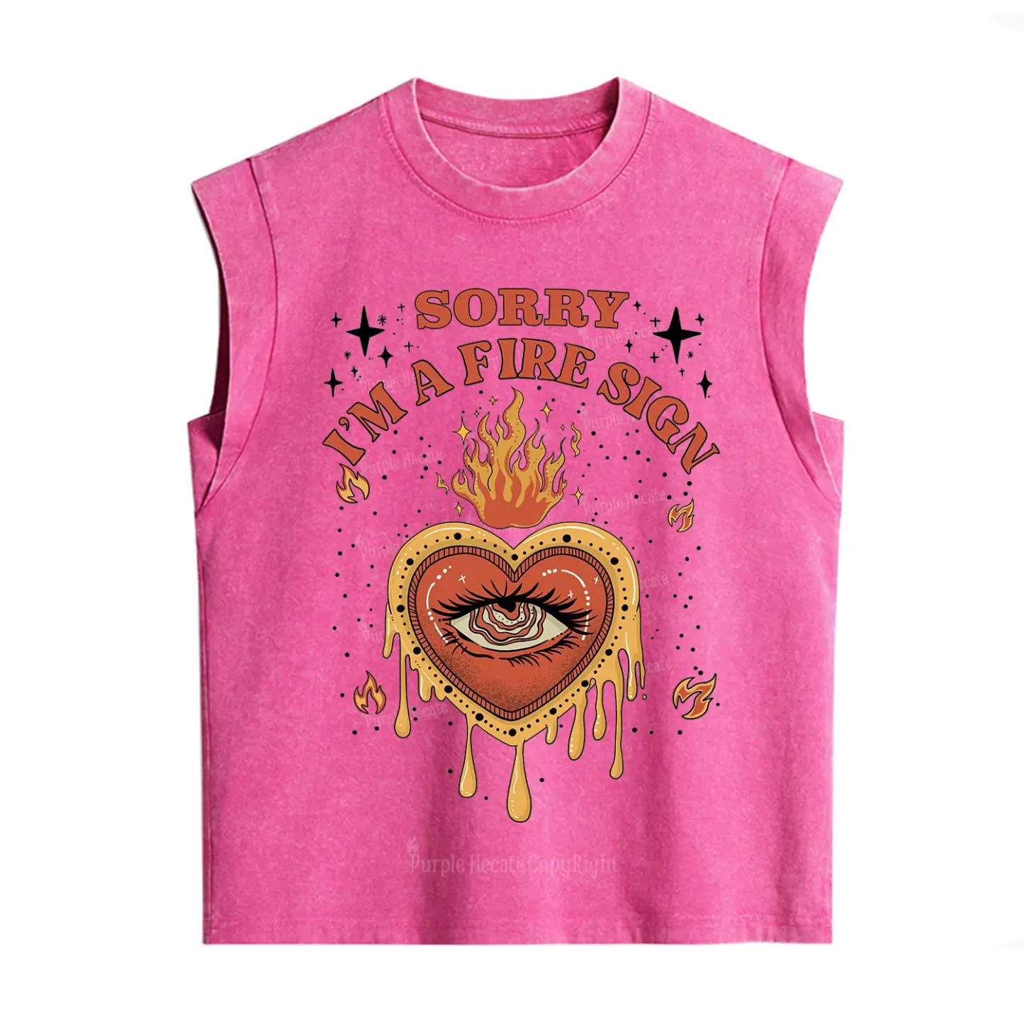 Purplehecate Sorry I'm A Fire Sign Vintage Washed Tank
