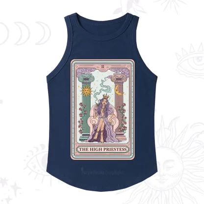 Purplehecate The High Priestess Tarot Card Racerback Tank Top