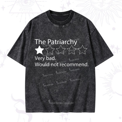 Purplehecate The Patriarchy Bad Review Washed T-Shirt
